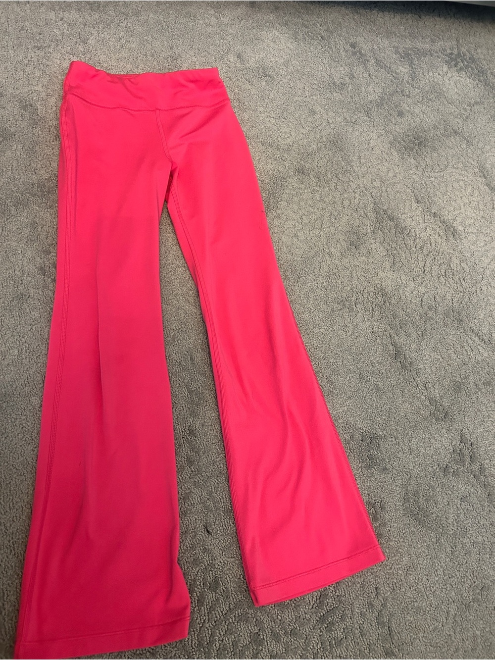 Athleta Girl High Rise Chit Chat Hot Pink Flare Leggings Size 8-10